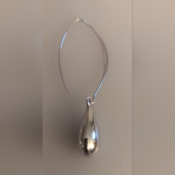 925 CFJ Thai Sterling Silver Teardrop Earrings. Length 2.25" - Picture 5 of 12